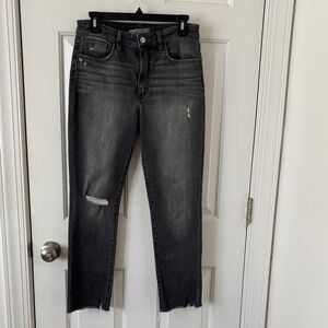 Joe's Jeans Gray Distressed Ankle Jeans
